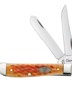 Case Pocket Worn® Whiskey Bone Standard Jig Chrome Vanadium Mini Trapper(CASE23007)