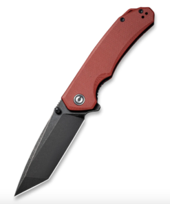 We Knife - CIVIVI Brazen Black Stonewashed Burgundy G10 Flipper Knife