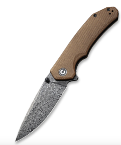 We Knife - Civivi Brazen Filpper Knife - Brown Micarta Handle Handle