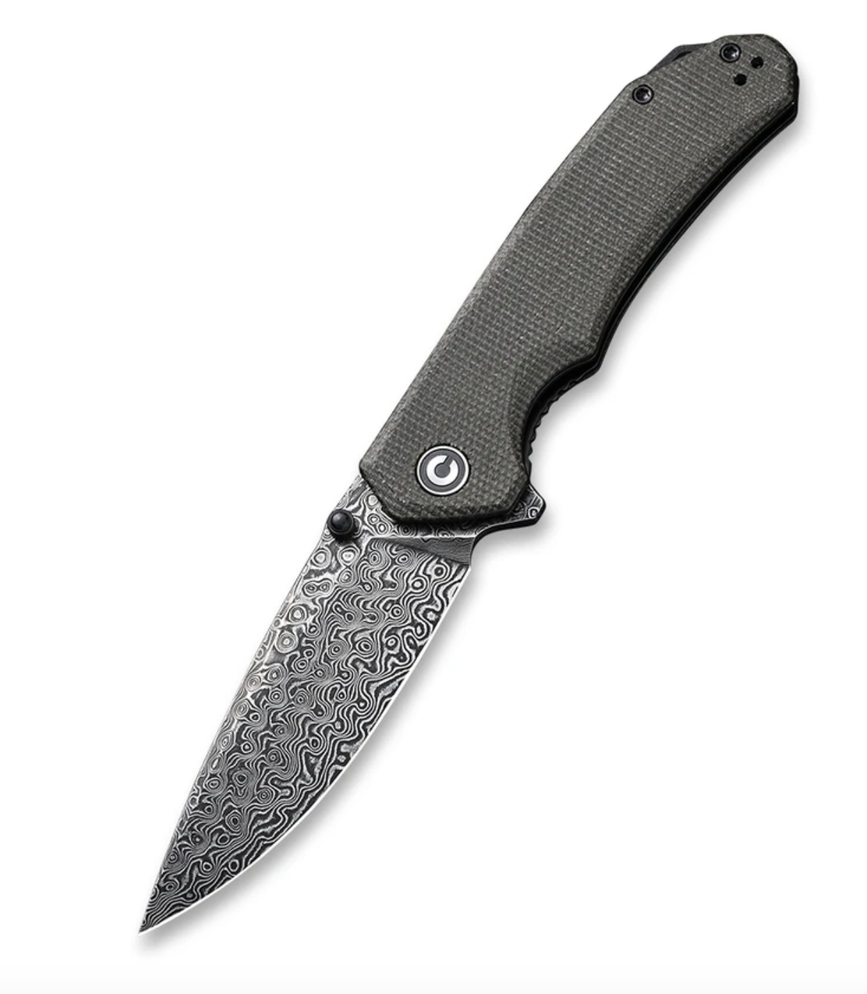 We Knife - Civivi Brazen Filpper Knife - Dark Green Micarta Handle Handle