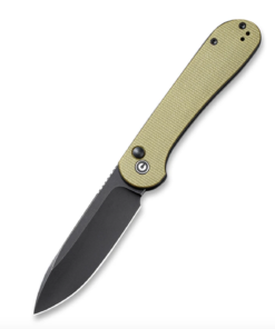 We Knife - Civivi Button Lock Elementum - Olive Micarta Handle