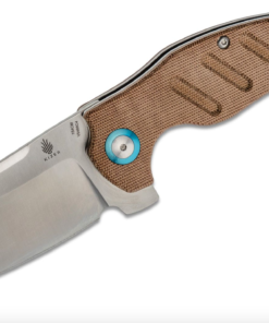 Kizer V5488C4 Kizer C01c(XL)  Sheepdog XL Flipper Knife 154CM Satin Blade Brown Micarta Handles