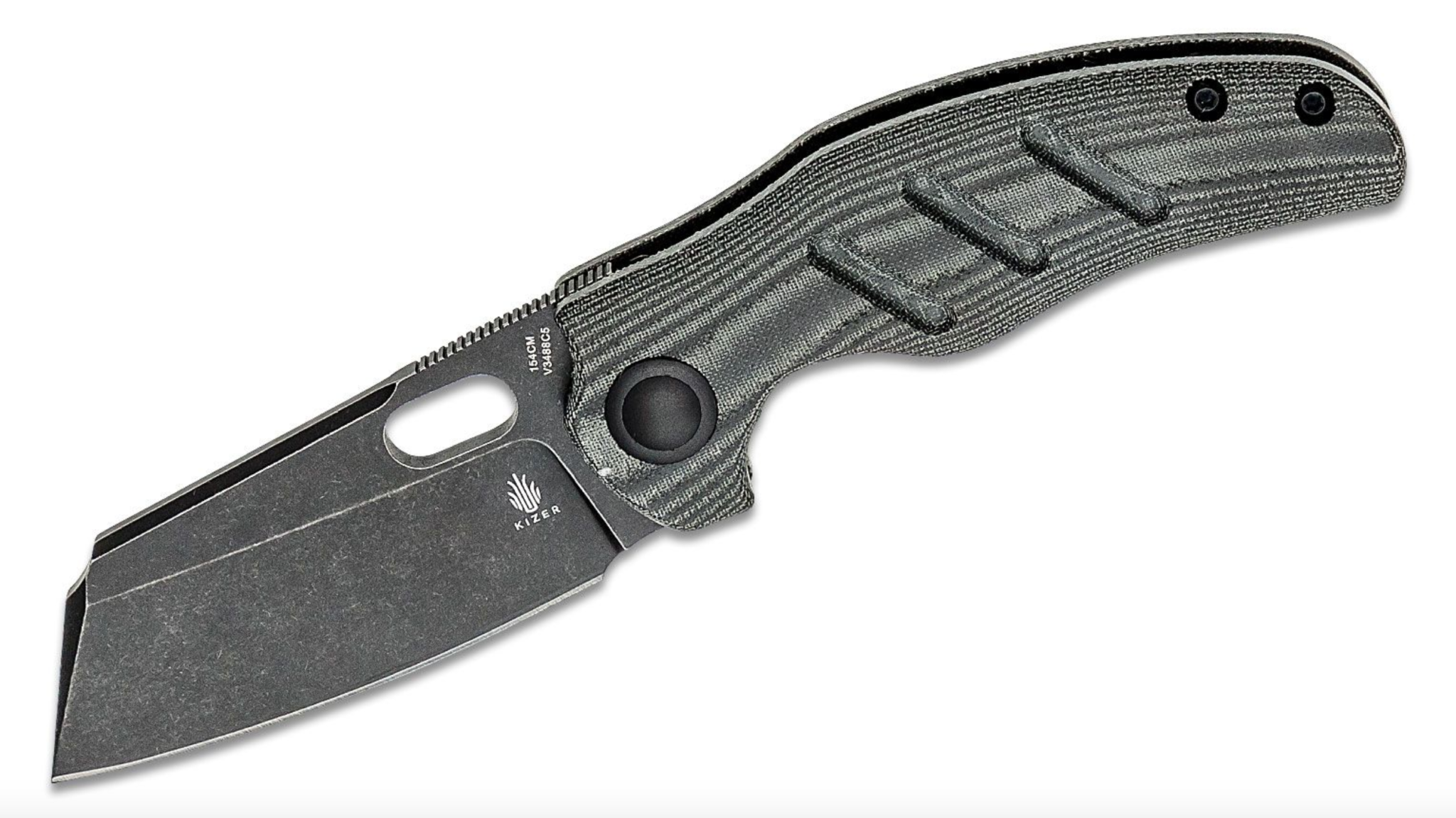 Kizer V3488C5 Vanguard Mini Sheepdog C01C Black Stonewash Blade with Black Micarta Knife