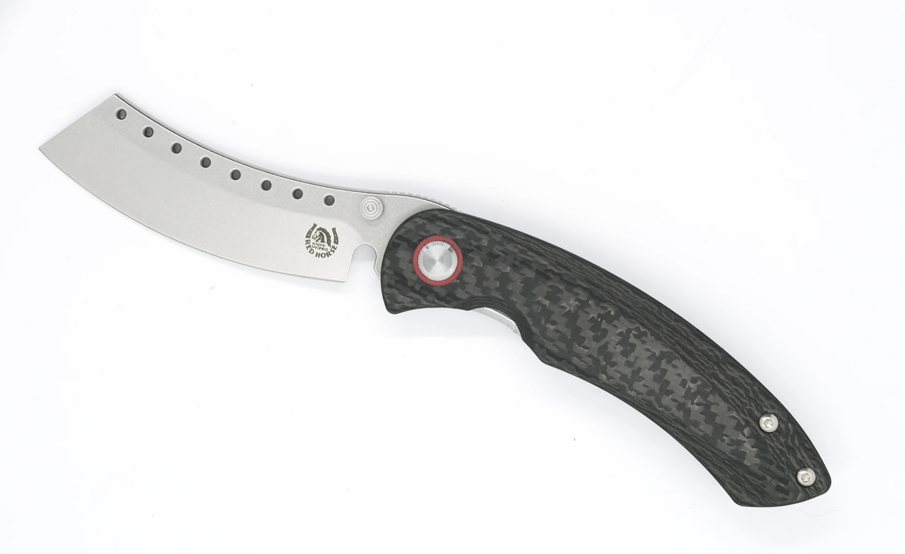 Red Horse Knife Works Hell Razor P Series with Carbon Fiber Handles/Satin Blade