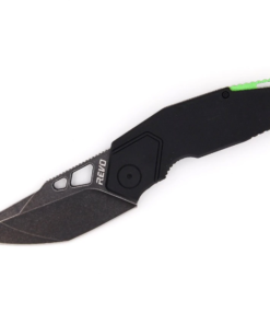 REVO Knives Berserk Carry Folding Knife Black Stonewash Blade with Black G10 Handle