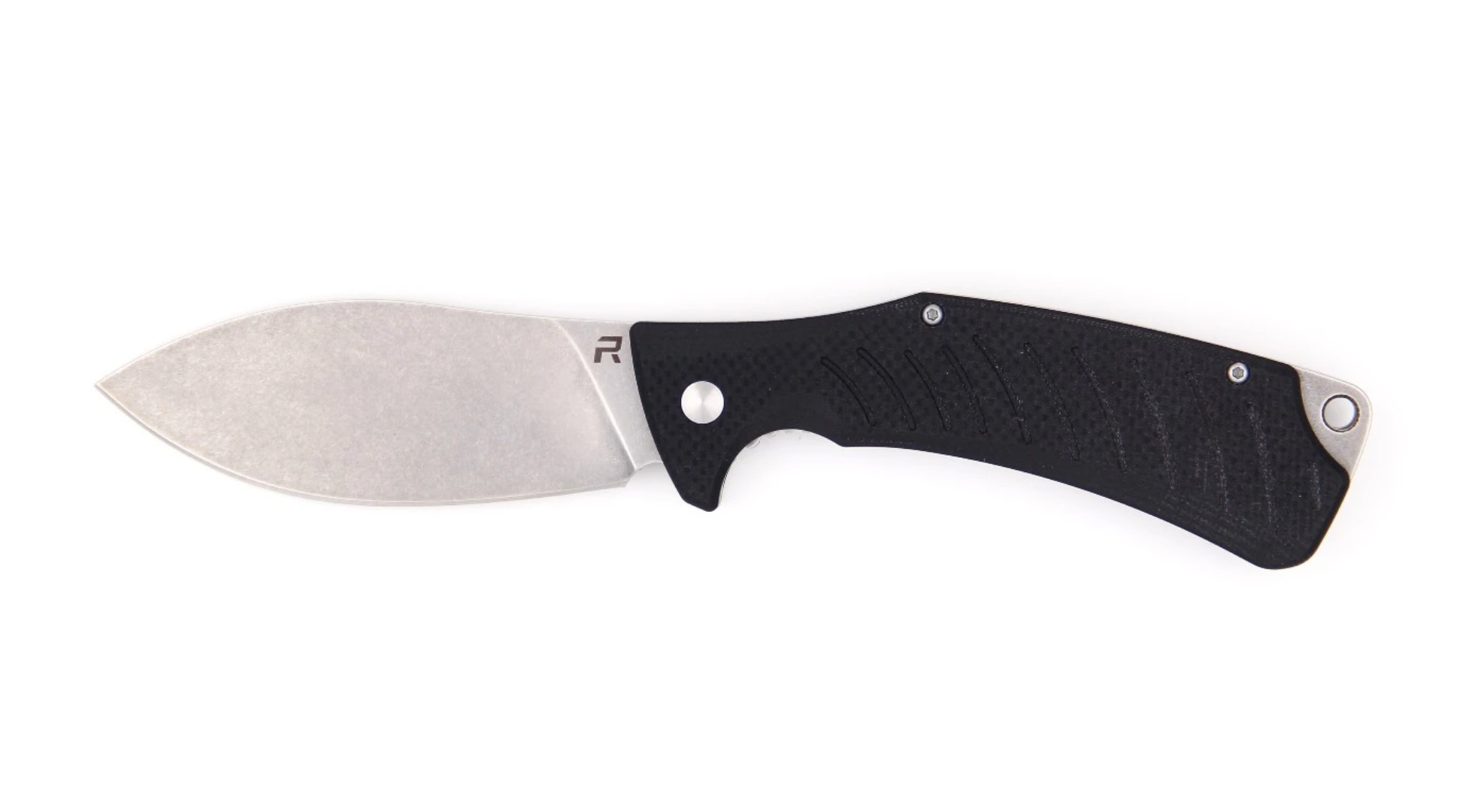 REVO Knives Ness Stonewashed Blade with Black G10 Handles Liner Lock Knife