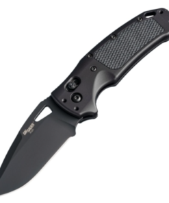 SIG Sauer by Hogue SIG36374 K320 AXG Pro Manual Folder Black Cerakote Finish Drop Point Blade with Matte Black Aluminum Frames/ Solid Black G10 Insert Handles