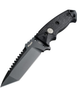 SIG Sauer Knives By Hogue SIG37122 EX-F01 Tactical Fixed Blade Grey Cerakote Finish Tanto Blade with Solid Black G10 Handles