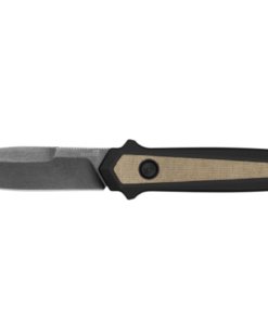 Kershaw 7950 Auto Launch 15 Automatic Knife Magnacut Blackwash Spearpoint Blade with Black Aluminum/ Canvas Micarta Inlay Handles