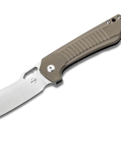 Boker Knives Boker Plus 01BO693 Swoopy Folder Stonewash Finish Blade with Sandy Brown G10 Handles