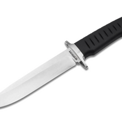Boker Knives 02RY004 Magnum Sledgedog Fixed Blade Stonewash Blade with Black Polymer Handles
