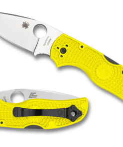 Spyderco Native 5 Salt Lockback Knife Yellow FRN (3" LC200N) C41PYL5
