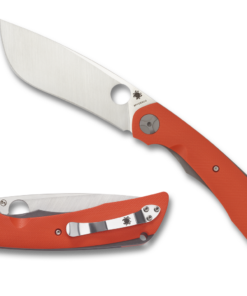 Spyderco Nati Amor Subvert Folding Knife 4.14" S30V Satin Plain Blade, Orange G10 Handles - C239GPOR