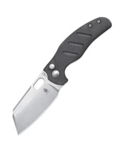 Kizer C01C Sheepdog Mini V3488BC1 Button Lock Knife Stonewash 154CM Blade with Gray Richlite Handles