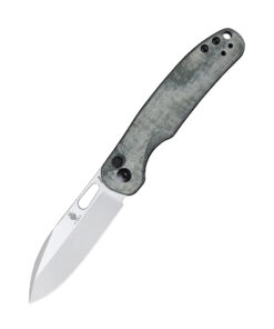 Kizer Vanguard HIC-CUP V3606C1 Button Lock Knife CPM-154CM Satin Blade with Dark Gold Carbon Fiber Handles