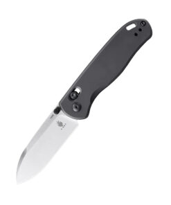 Kizer V3619A1 Vanguard Drop Bear Folding Knife Satin Drop Point Blade with Aluminum Gunmetal Handles