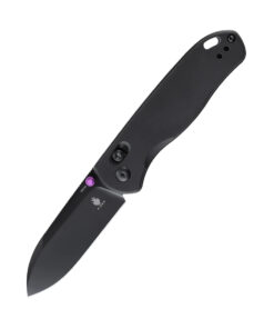 Kizer V3619A2 Vanguard Drop Bear Folding Knife Black Drop Point Blade with Black Aluminum Handles