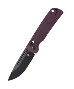 Kizer Escort V4481C1 Clutch Lock Folder 154CM Black Blade with Red Richlite Handles