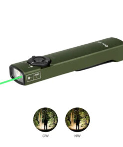 Olight O-ARKFELDODGCW Arkfeld Flat Flashlight with Green Laser & White Light OD Green Color ( CW 5700~6700K)