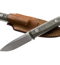 Lionsteel LSTB40CVG Bushcraft B40 Green Micarta Handle Fixed Blade