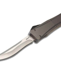 Boker Knives Boker Plus 06EX246 Eagle Mini Auto OTF Satin D2 Blade with Black Coated Titanium Handles