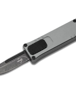 Boker Knives Boker Plus 06EX268 USB 2.0 Auto OTF Black Stonewash Blade with Gray Aluminum Handles