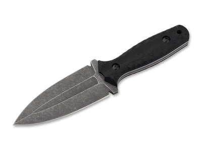 Boker Knives Boker Plus 02BO118 W1 Fixed Blade VG-10 Black Blade with Black G10 Handles