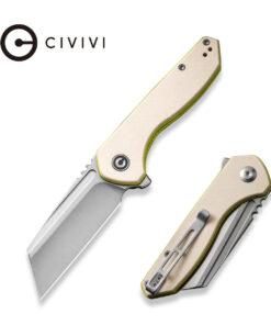 We Knife - CIVIVI ExOne Liner Lock Flipper Satin Nitro-V Blade with Ivory G10 Handles