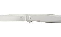 CRKT K230XXP Facet Silver Assisted Folder Satin Blade with Stainless Steel Handles