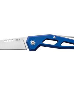 MKM Maniago Knife Makers Edge EG-ABL Folding Knife/ M390 Satin Blade with Blue Aluminum Handles
