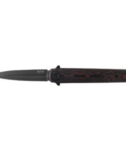MKM Maniago Knife Makers Flame Dagger FL02-FCLTD Folding Knife/ M390 PVD Blade with Red Carbon Fiber Handles
