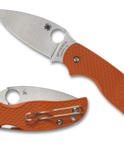 Spyderco C123BORP Sage 5 Compression Lock Lightweight REX 121 PlainEdge Blade with Burnt Orange FRN Handles