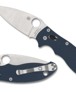 Spyderco C101GPCBL2 Manix 2 Folder SPY27 Plainedge Blade with Cobalt Blue G10 Handles