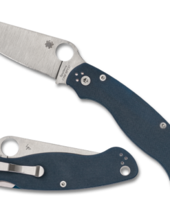 Spyderco C36GPCBL2 MILITARY™ 2 Model CPM SPY27 Plain Edge Blade with Cobalt Blue G10 Handles
