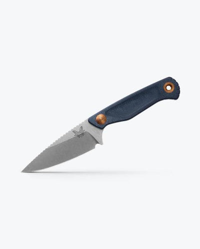 Benchmade Dacian™ Fixed Blade Knife Spearpoint Satin Blade with Blue Denim Micarta Handles