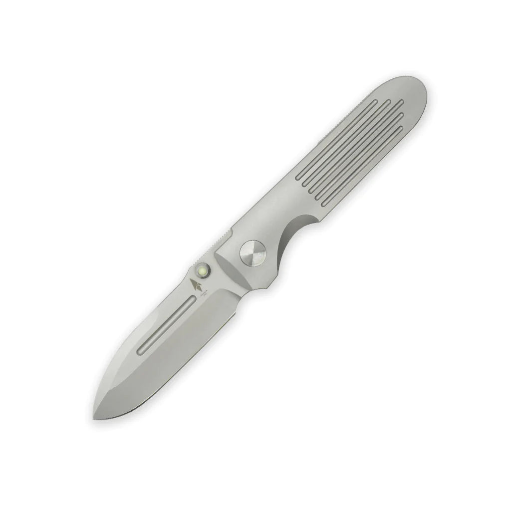 Terrain 365 T365-10507 Invictus ATC Ti Framelock Folder Terravantium Blade with Grooved Titanium Handles and Hardware