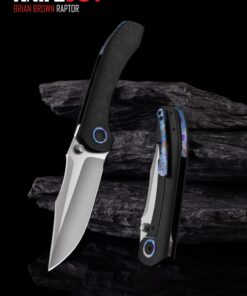 Brian Brown Knives Raptor V2 Hand Rubbed Satin Blade with Titanium Bead Blasted Handles/ Mokuti Hardware