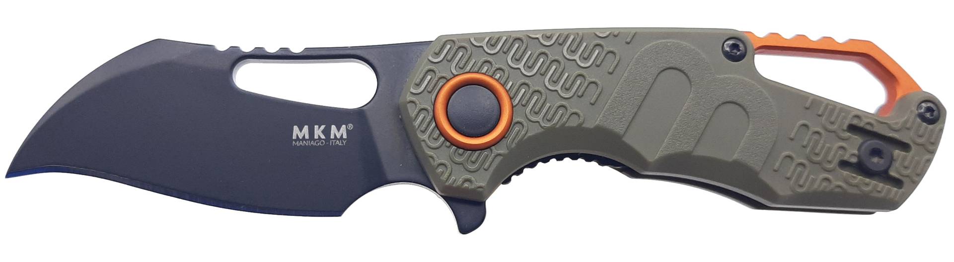 MKM Maniago Knife Makers Isonzo FX03-1PGO Folding Knife/ N690Co Black Blade with Brown FRN Handles