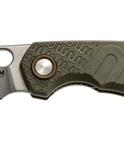 MKM Maniago Knife Makers Isonzo Cleaver FX03-2PGR Folding Knife/ Bohler N690Co Stonewashed Blade/ with Green FRN Handle