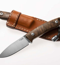 Lionsteel LSTM1WN Fixed Blade Knife - Walnut Handle