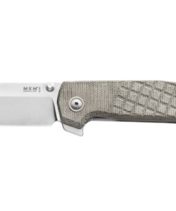 MKM Maniago Knife Makers Maximo-M390 MM-GCT Folding Knife/ M390  Stonewashed Blade with Green Micarta Canvas Handle
