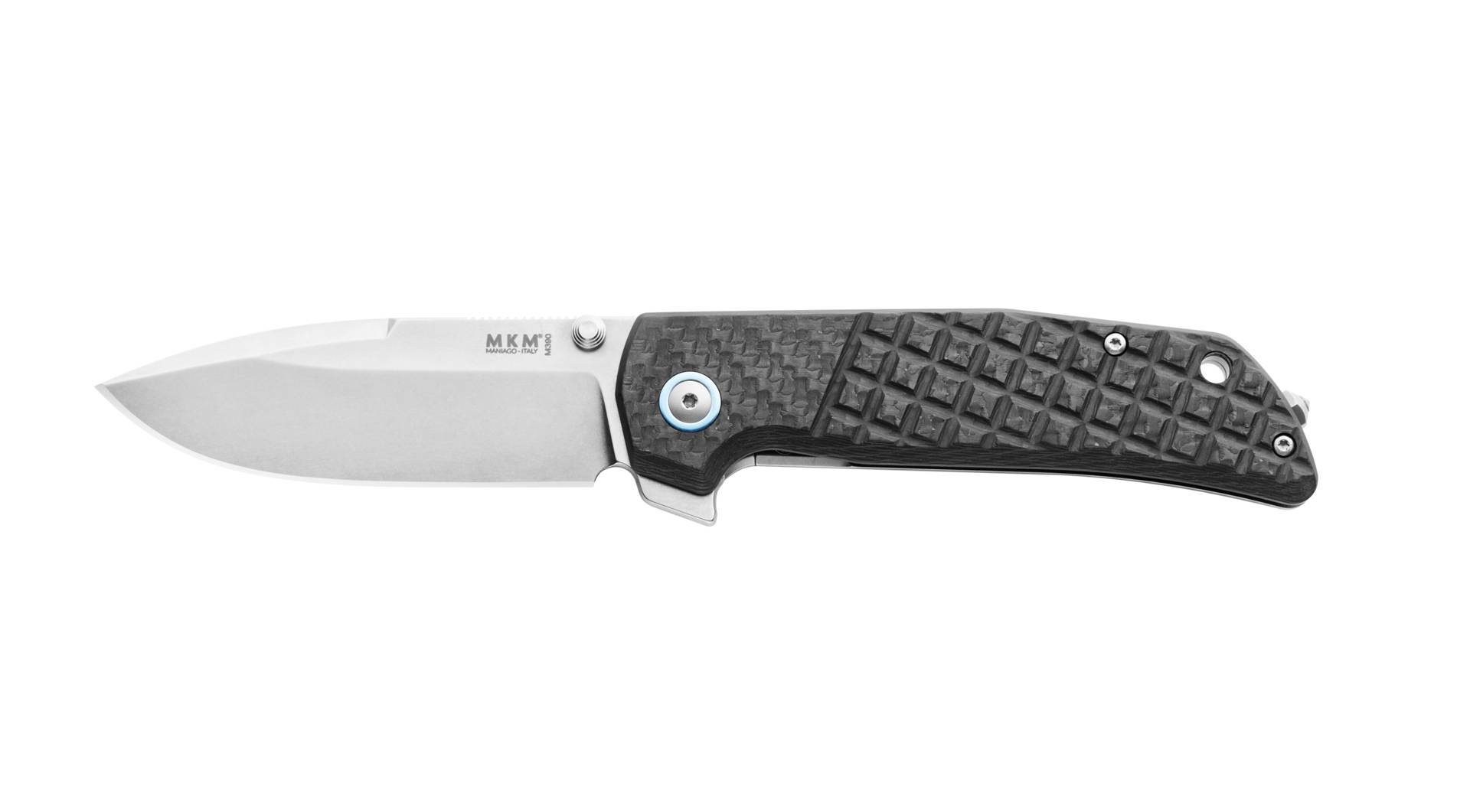 MKM Maniago Knife Makers Maximo MM-CT Folding Knife/ M390 Stonewashed Blade with Carbon Fiber Handle