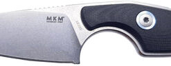 MKM Maniago Knife Makers Mikro MR02-GBK Fixed Blade/ M390 Stonewashed Blade with Black G10 Handles