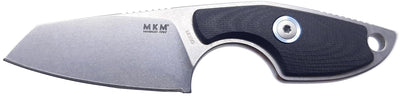 MKM Maniago Knife Makers Mikro MR02-GBK Fixed Blade/ M390 Stonewashed Blade with Black G10 Handles