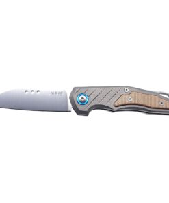 MKM Maniago Knife Makers Root RT-NCT Folding Knife/ M390 Satin Blade with Natural Canvas Micarta/ Titanium Handles