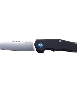 MKM Maniago Knife Makers Root RT-A Folding Knife/ M390 Satin Blade with Black Aluminum Handles