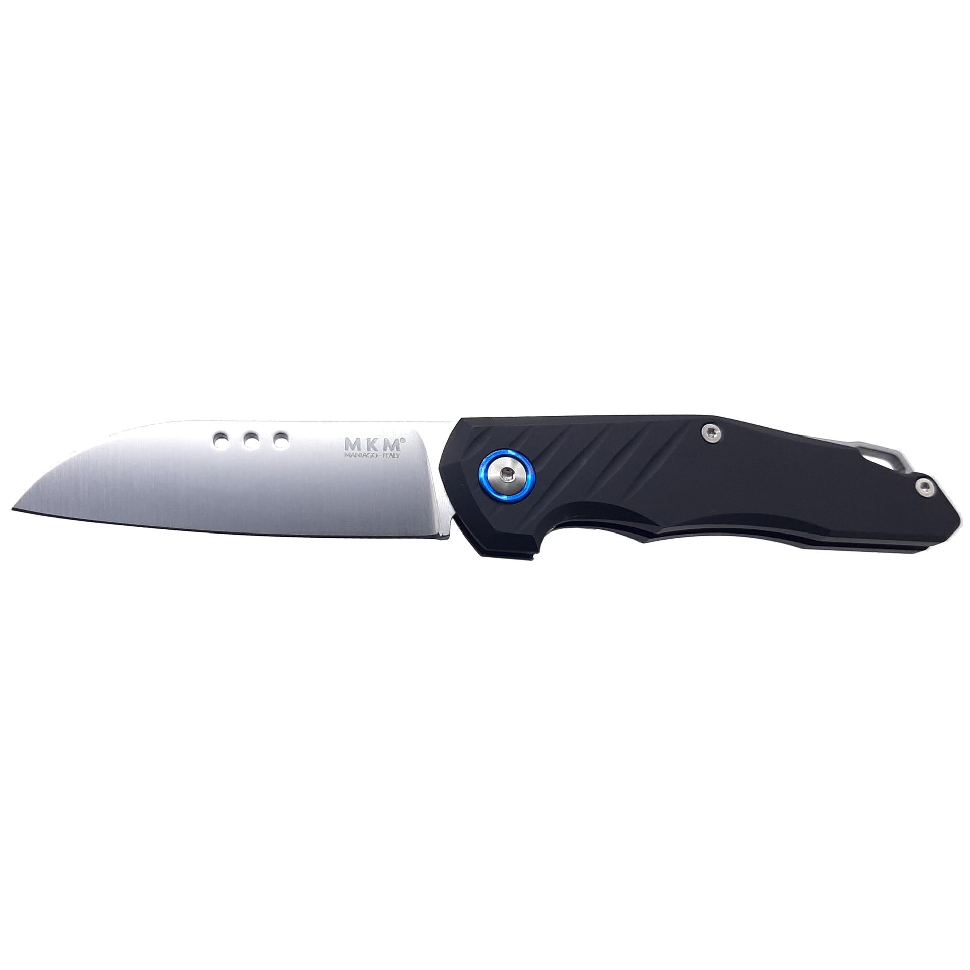 MKM Maniago Knife Makers Root RT-A Folding Knife/ M390 Satin Blade with Black Aluminum Handles