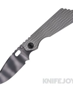 Mick Strider Custom Knives SMF Tiger Stripe Blade with Hybrid Aluminum Gunner Grip & Titanium Handle