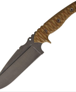 Wander Tactical WTK06RG Smilodon The Oath Brown Micarta Handle Fixed Blade