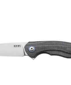 MKM Maniago Knife Makers Timavo VP02-BC Folding Knife/ M390 Stonewashed Blade with Black Micarta Canvas Handle